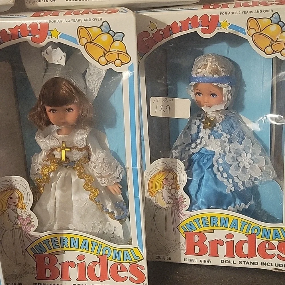 1982 Vogue Dolls International Brides Ginny, Lot of 8, NWT